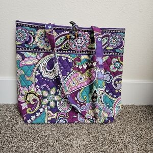 Vera Bradley Paisley Purple and Teal Tote